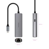 Adaptador coolbox usb - c 3.1 a rj45 con pd 100w usb - c - m aluminio color gris 18 cm