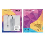 Hub nanocable usb - c 8 en 1 conversor usb - c 3.1 a 3xusb - a 3.0 + hdmi 4k@60hz + usb - c pd + rj45 1gbps + tf + sd aluminio 