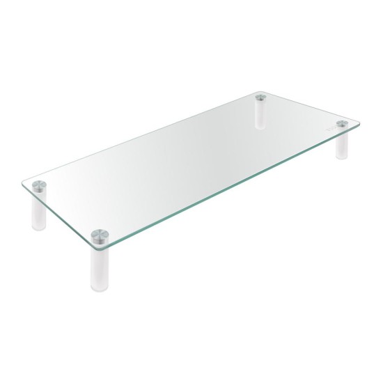 Soporte elevador tooq de vidrio para monitores