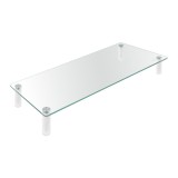 Soporte elevador tooq de vidrio para monitores