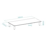 Soporte elevador tooq de vidrio para monitores