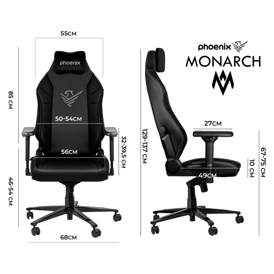 Silla gaming phoenix monarch cuero talla r