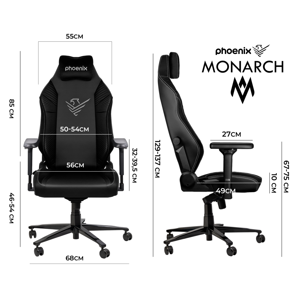 Silla gaming phoenix monarch cuero talla r