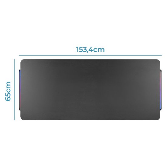 Phoenix horizon mesa escritorio gaming xl 150cm x 65cm luces rgb