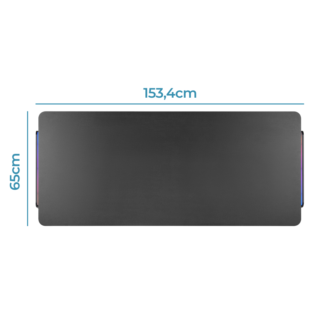 Phoenix horizon mesa escritorio gaming xl 150cm x 65cm luces rgb