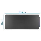 Phoenix horizon mesa escritorio gaming xl 150cm x 65cm luces rgb