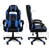 Silla gaming phoenix trophy cuero pu azul