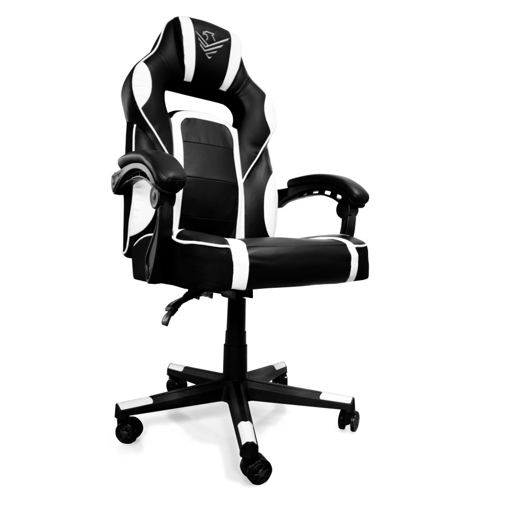 Silla gaming phoenix trophy cuero pu blanca