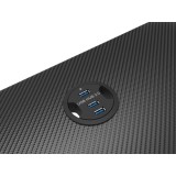 Mesa gaming genesis holm 200 rgb negro carbono