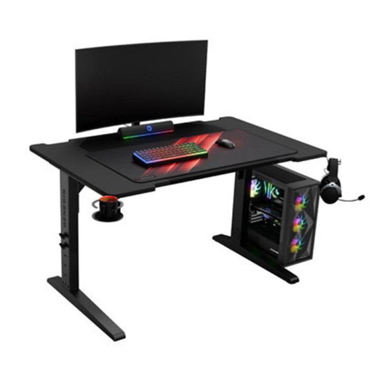 Mesa gaming genesis holm modular 120 rgb negro 120x75 cm