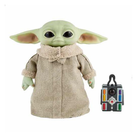 Peluche mattel el mandaloriano star wars baby yoda con control remoto