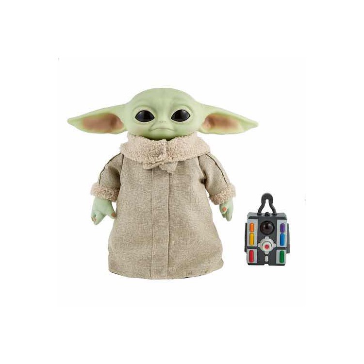 Peluche mattel el mandaloriano star wars baby yoda con control remoto