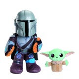 Peluche mattel star wars clan de dos mandalorian y grogu