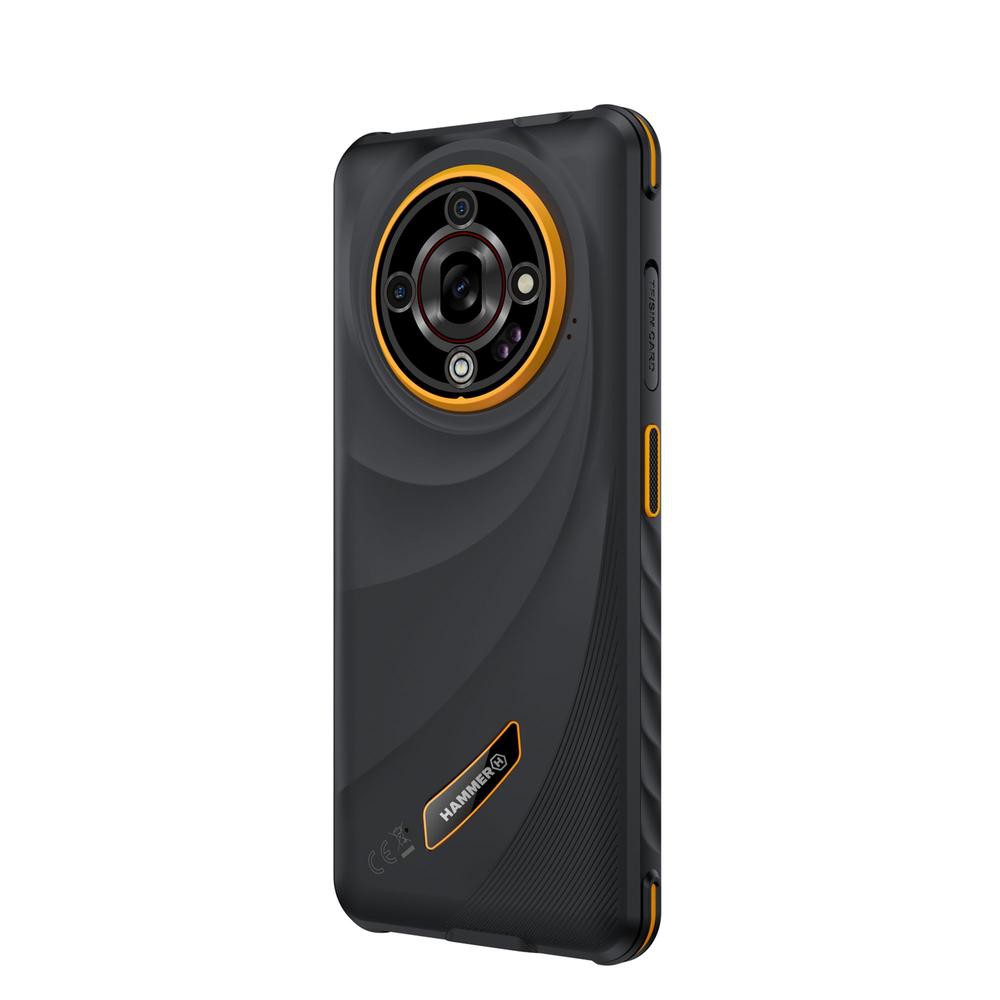 Telefono movil smartphone rugerizado hammer iron 6 5g - 6gb - 128gb - 6.56 pulgadas - negro - naranja