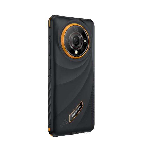 Telefono movil smartphone rugerizado hammer iron 6 5g - 8gb - 256gb - 6.56 pulgadas - negro - naranja