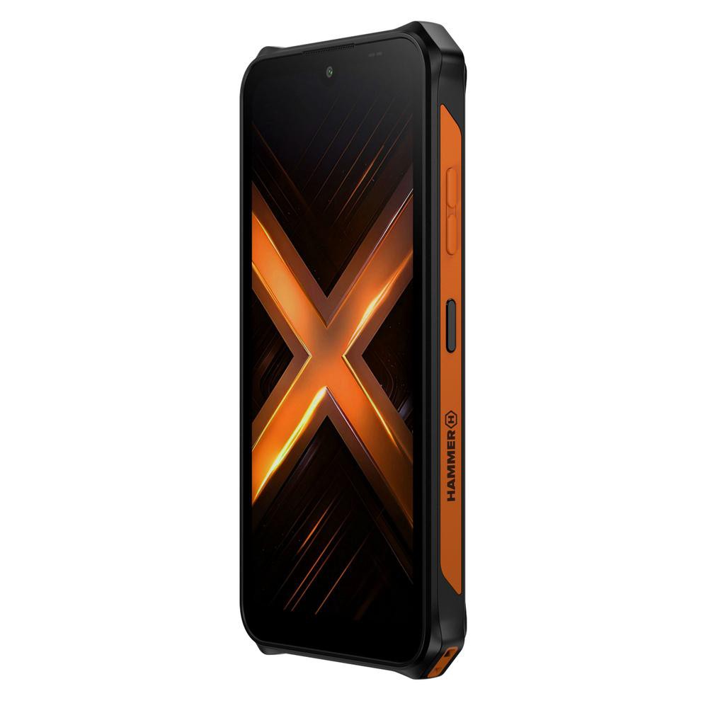 Telefono movil smartphone rugerizado hammer energy x2 5g - 6gb -  128gb -  6 pulgadas -  negro - naranja