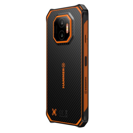 Telefono movil smartphone rugerizado hammer energy x2 5g - 6gb -  128gb -  6 pulgadas -  negro - naranja