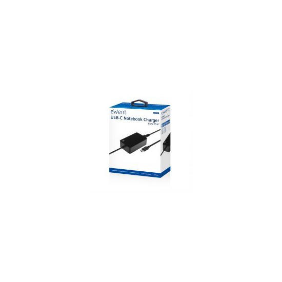 Cargador usb tipo c ewent ew3981 para portatiles 45w
