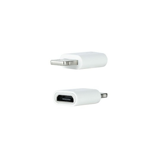 Adaptador lightning a micro usb nanocable -  macho - hembra -   blanco