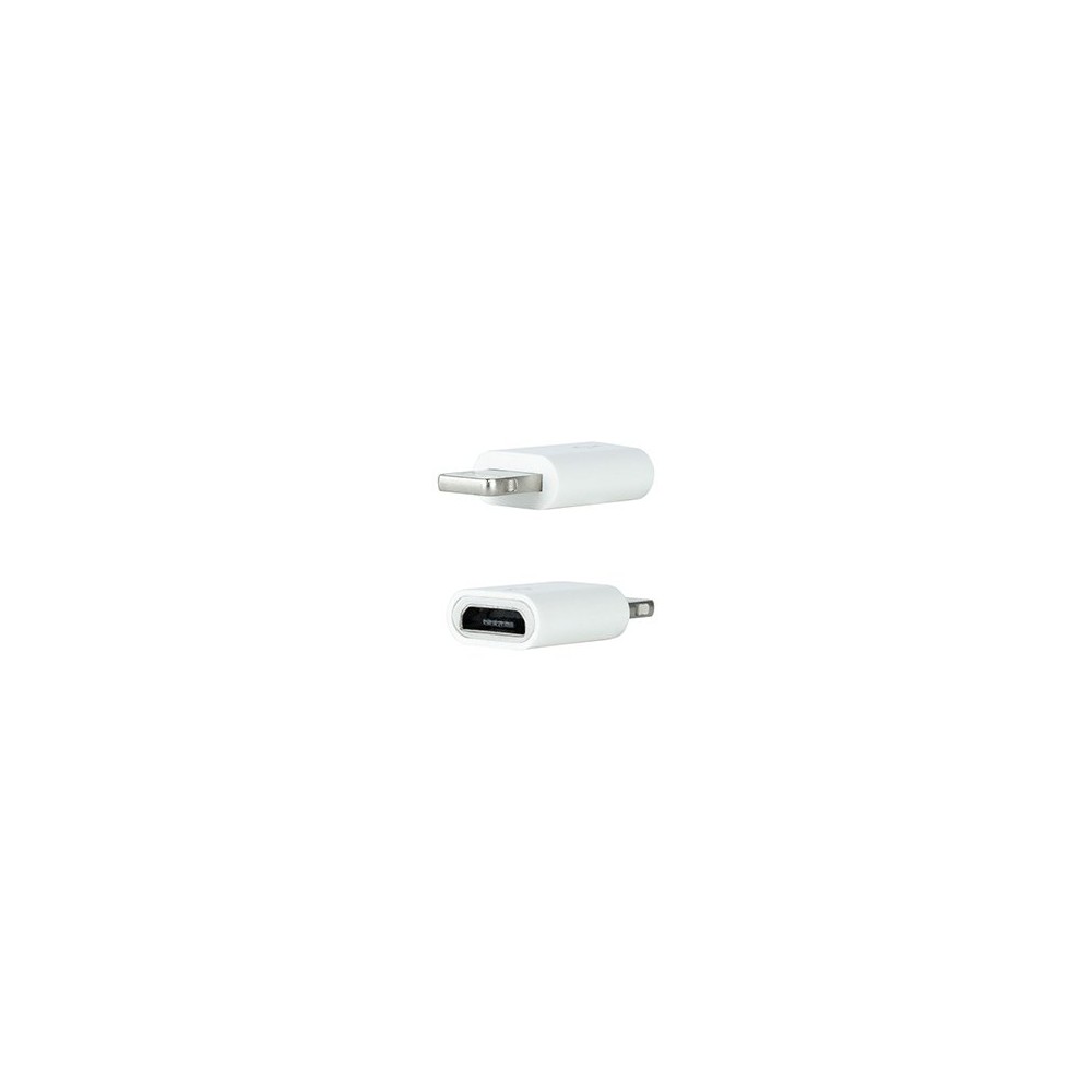 Adaptador lightning a micro usb nanocable -  macho - hembra -   blanco