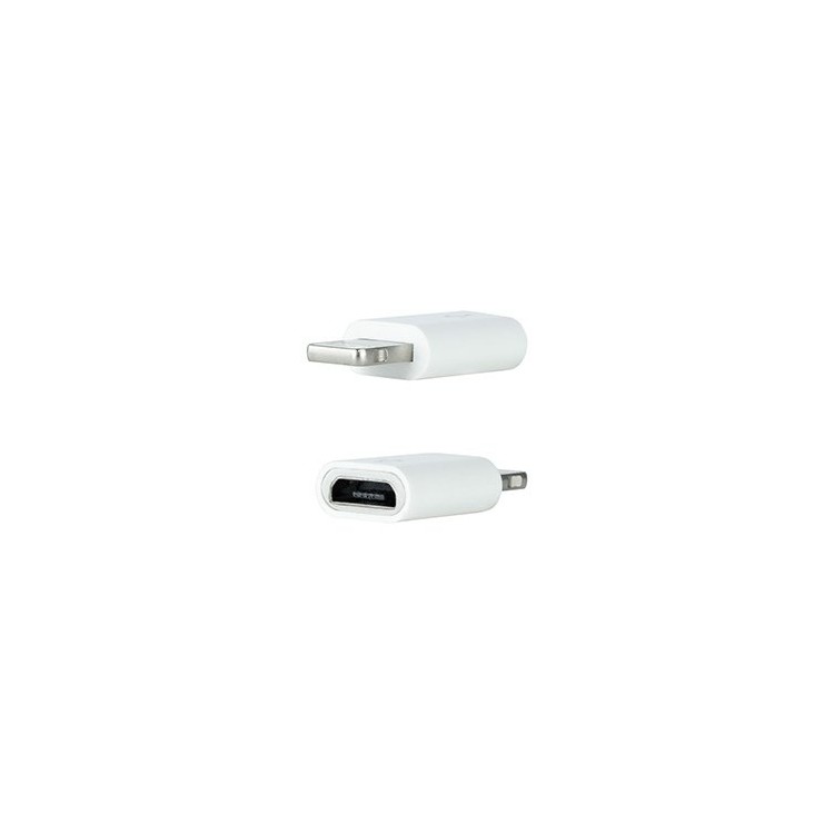 Adaptador lightning a micro usb nanocable -  macho - hembra -   blanco