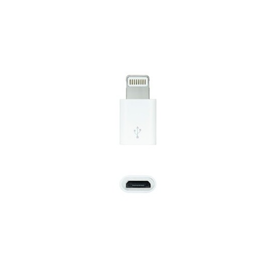 Adaptador lightning a micro usb nanocable -  macho - hembra -   blanco