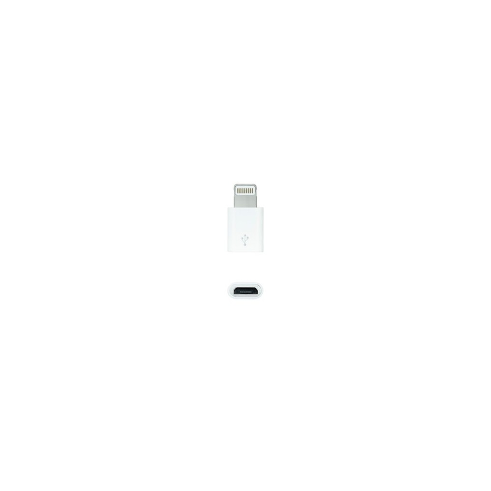 Adaptador lightning a micro usb nanocable -  macho - hembra -   blanco