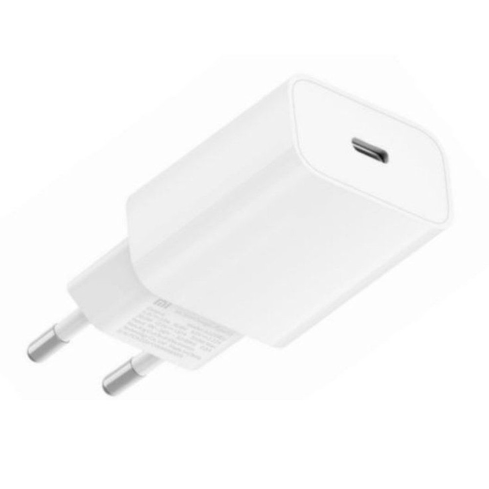 Cargador de pared xiaomi mi fast charger - usb tipo c -  20w - blanco