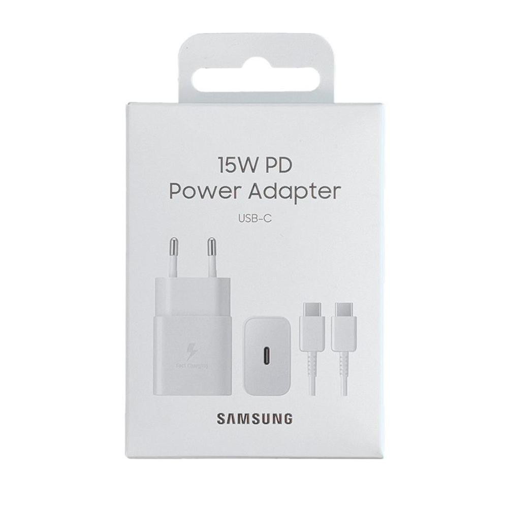 Cargador samsung ep - t1510xwegeu usb - c 15w + cable usb - c blanco