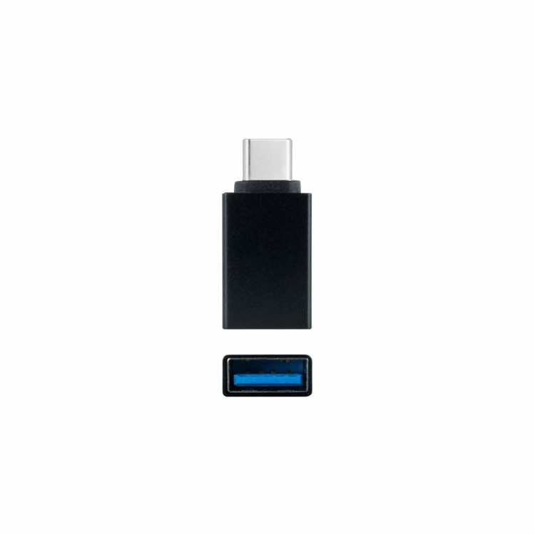 Adaptador usb a a usb c nanocable negro - hembra -  macho