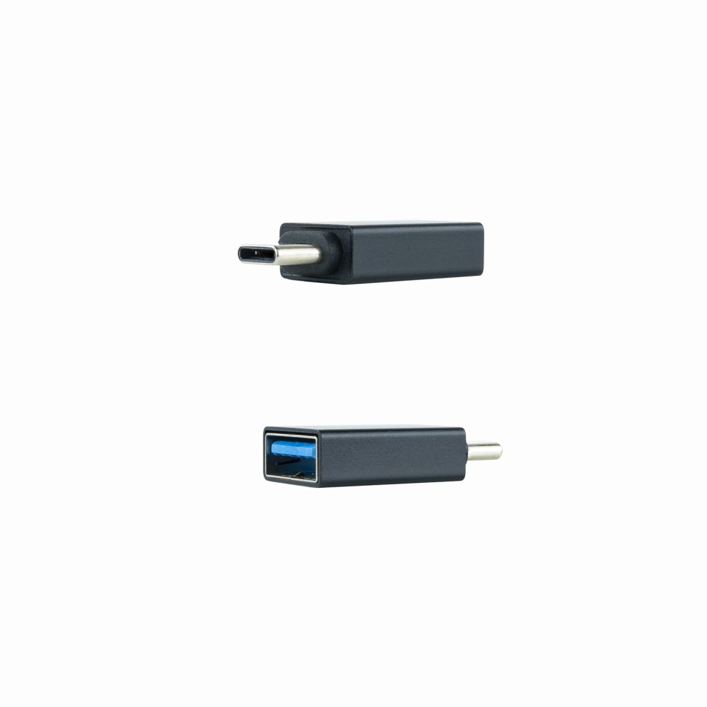 Adaptador usb a a usb c nanocable negro - hembra -  macho