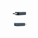 Adaptador usb a a usb c nanocable negro - hembra -  macho