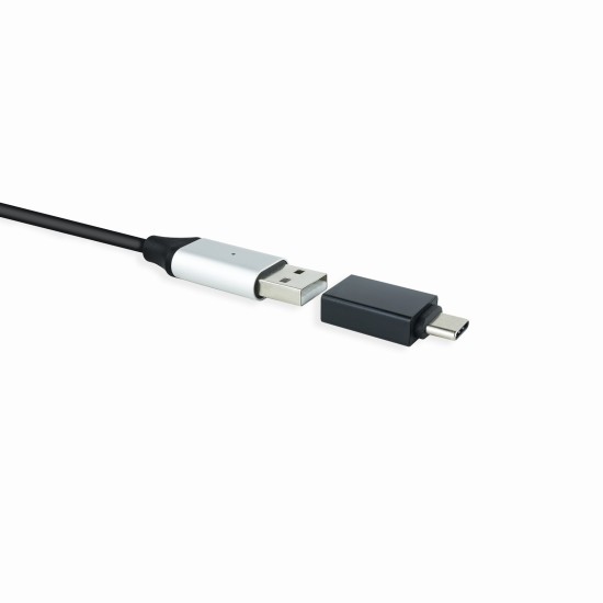 Adaptador usb a a usb c nanocable negro - hembra -  macho