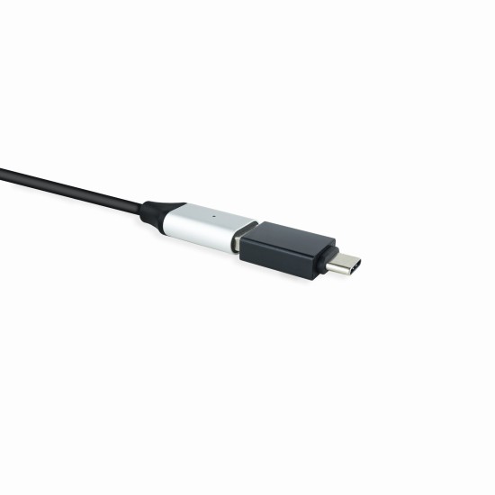 Adaptador usb a a usb c nanocable negro - hembra -  macho