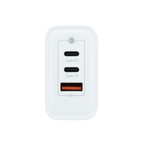 Cargador usb de pared coolbox 65w 2 x usb tipo c - usb tipo a