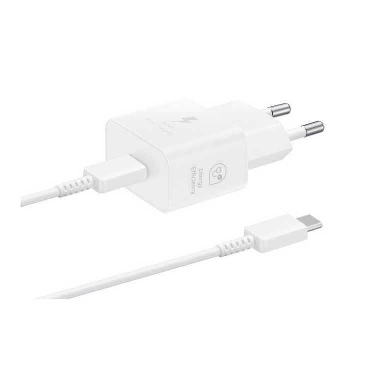 Cargador samsung ep - t2510xwegeu usb tipo c blanco 25w cable incluido