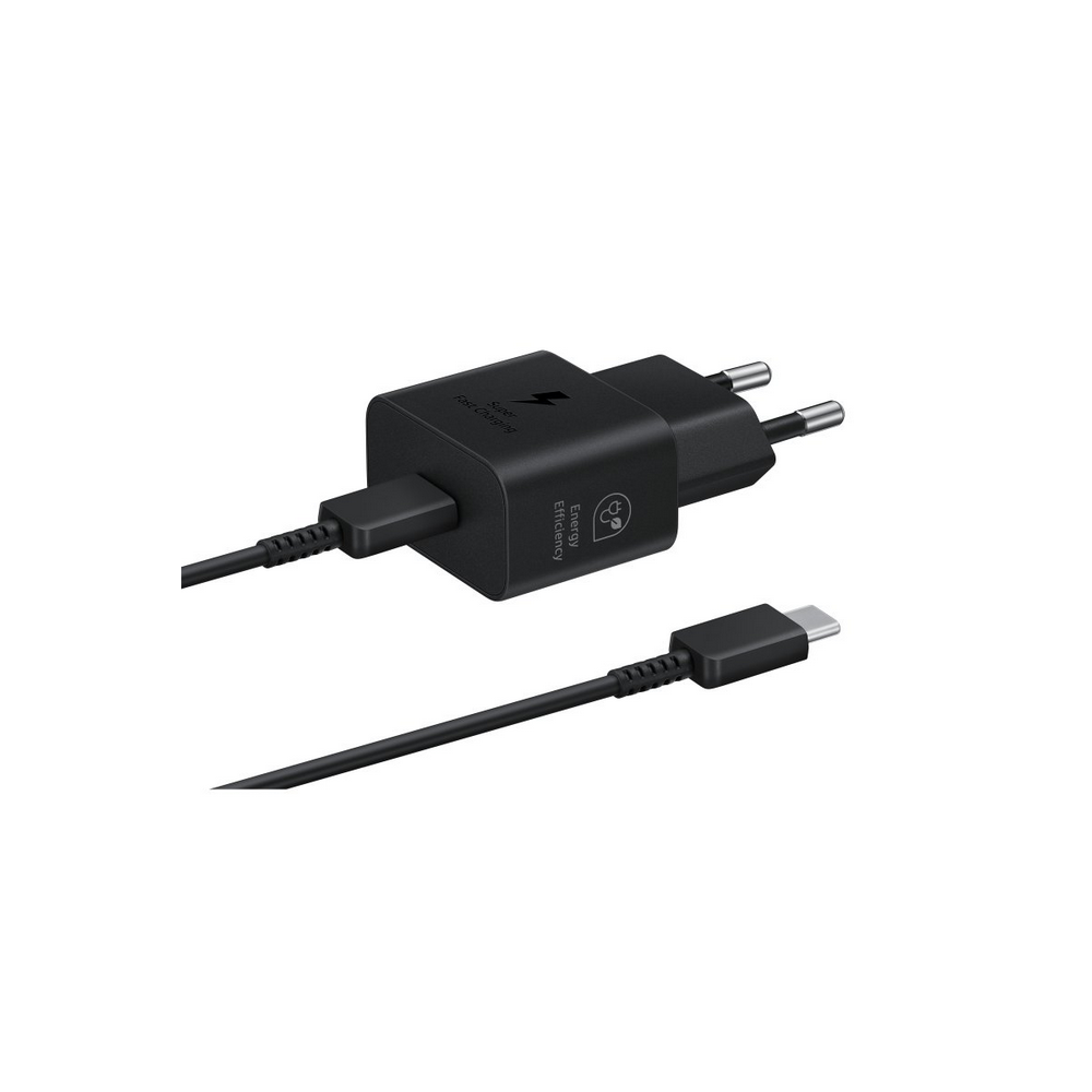 Cargador samsung ep - t2510xbegeu usb tipo c negro 25w cable incluido
