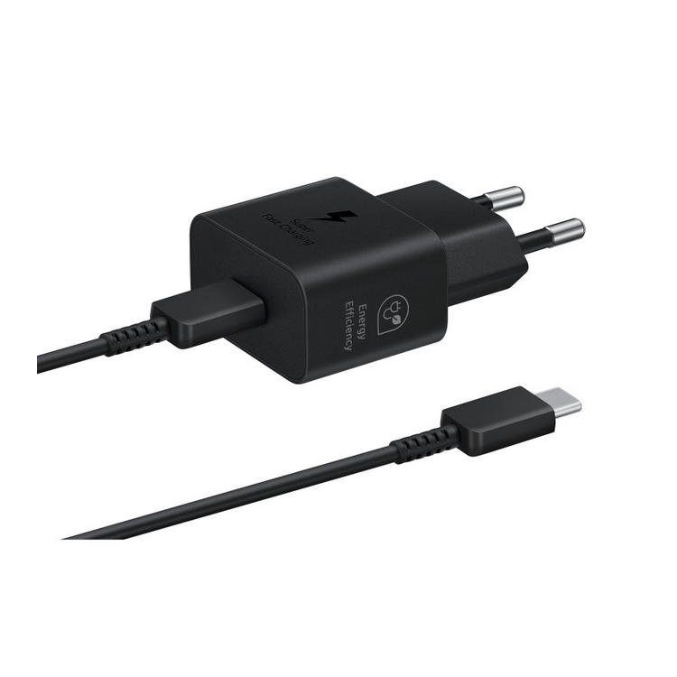 Cargador samsung ep - t2510xbegeu usb tipo c negro 25w cable incluido