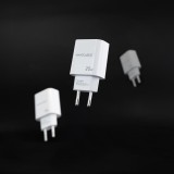 Cargador nanocable usb - c - pd + usb - a - qc 20w - blanco