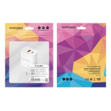 Cargador nanocable usb - c - pd + usb - a - qc 20w - blanco