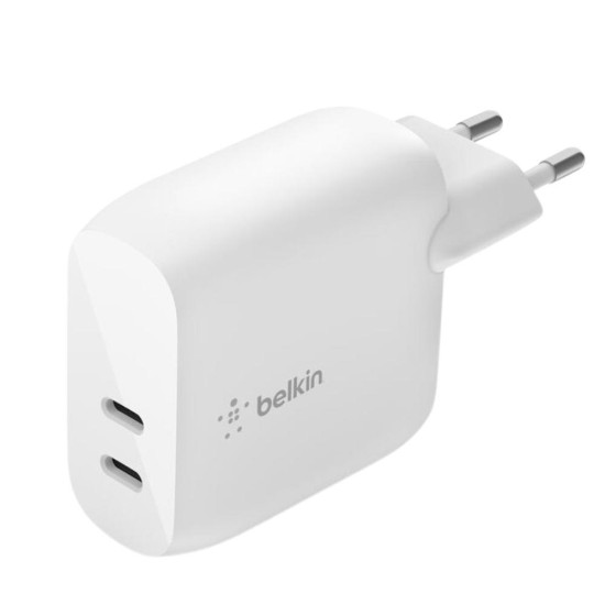 Cargador belkin wcb006vfwh 40w 2x usb tipo c blanco