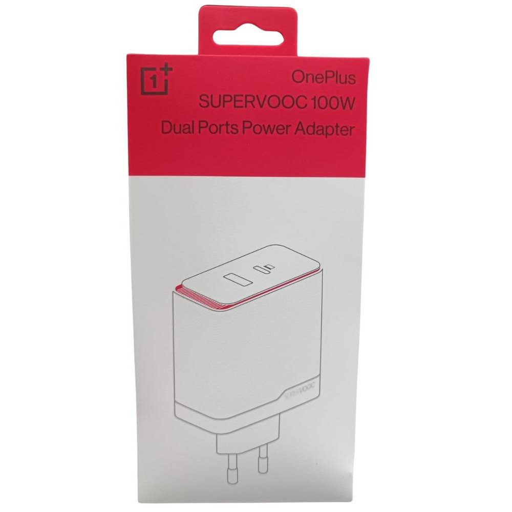 Cargador one plus supervoc 100w 1xusb tipo c 1x usb tipo a blanco