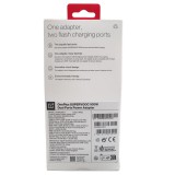 Cargador one plus supervoc 100w 1xusb tipo c 1x usb tipo a blanco