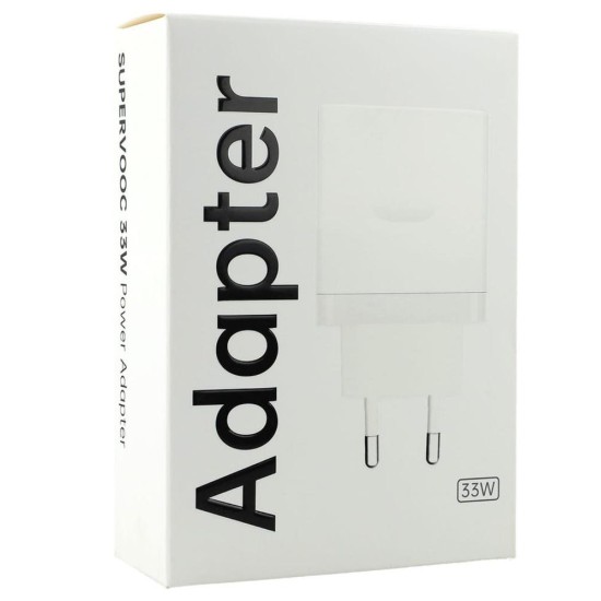 Cargador oppo supervooc 33w usb tipo a blanco