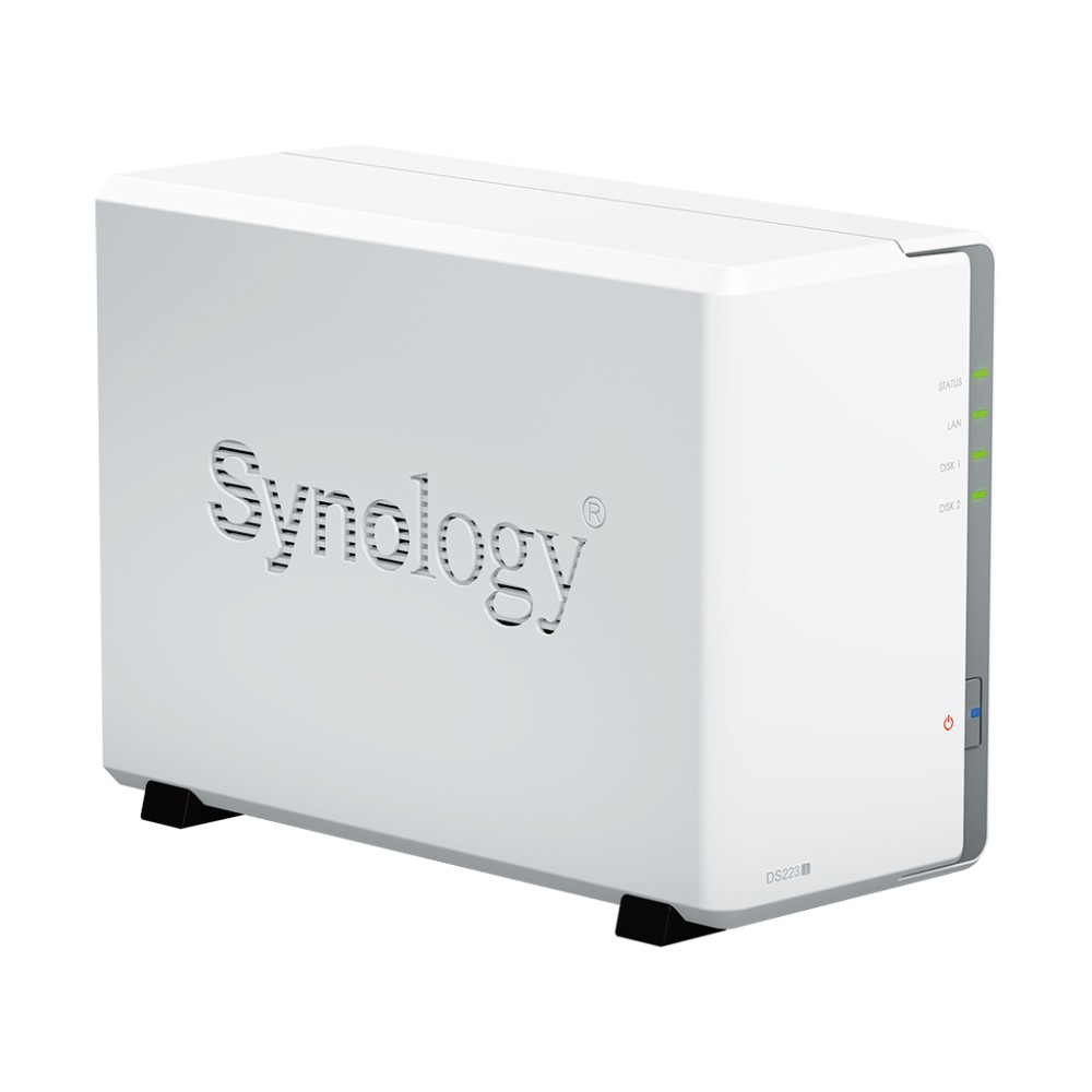 Servidor nas synology disk station  ds223j 1gb 2 bahias raid ethernet gigabit