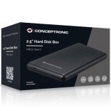 Carcasa conceptronic para disco duro 2.5 pulgadas usb tipo c 3.1 gen 2