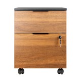 Cajonera phoenix artisan combinación negro y madera nogal