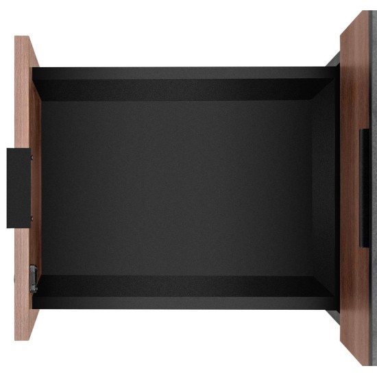 Cajonera phoenix artisan combinación negro y madera nogal