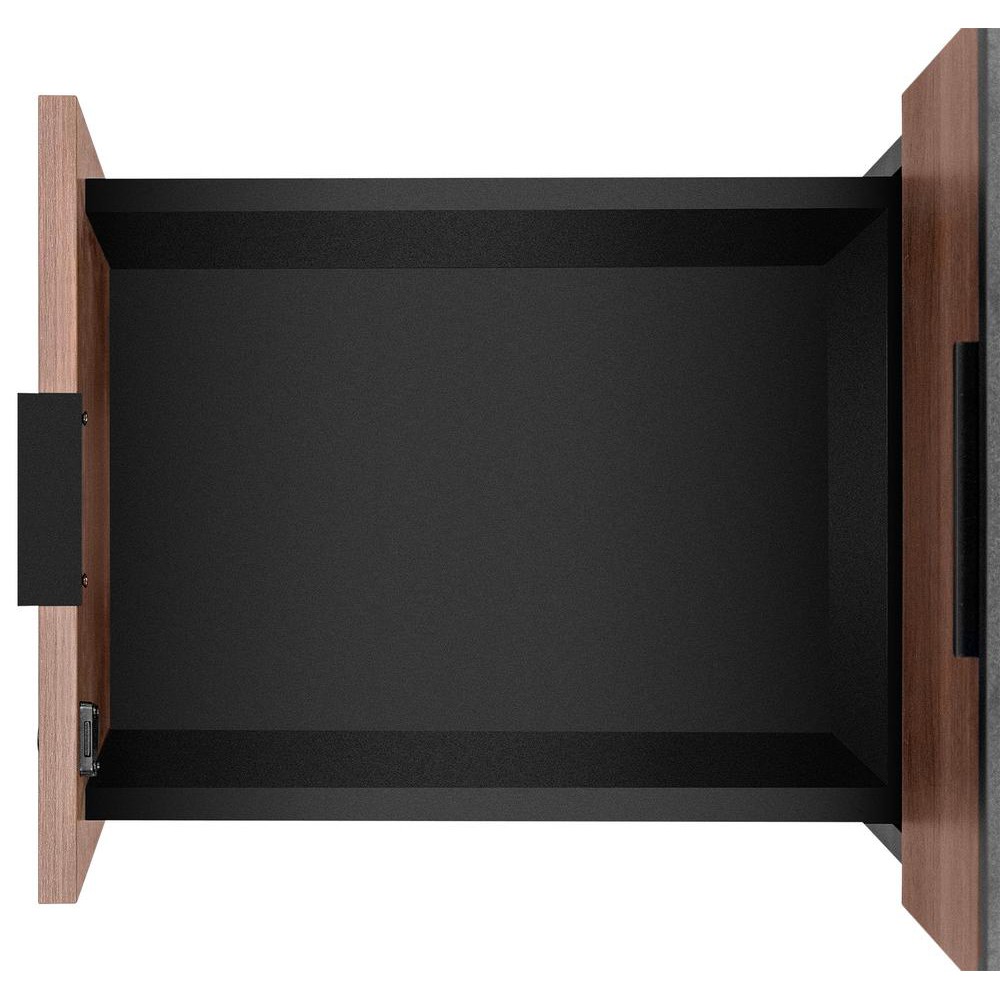 Cajonera phoenix artisan combinación negro y madera nogal