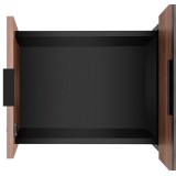 Cajonera phoenix artisan combinación negro y madera nogal